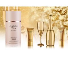 Celebrate Gold Gift Set Sprchový gél 50ml + EDP  100ml + EDP 30ml + Telové mlieko 50ml + Sprchový chumáč 1ks darčeková sada