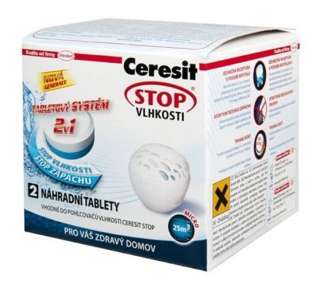 CERESIT STOP VLHKOSTI PEARL 2V1 2x300G NÁHRADNÉ TABLETY