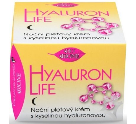 BIO BIONE HYALURON LIFE nočný pleťový krém s kyselinou hyaluronovou 51ml