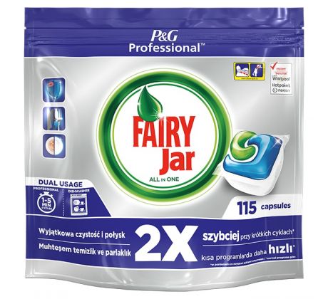 JAR FAIRY Professional All in One Kapsule do umývačky riadu 115 kusov