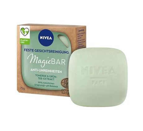 NIVEA Tuhé čistiace peellingove mydlo MAGIC BAR s extraktom zo zeleného čaju 75g