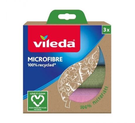 VILEDA Microfibre mikrohandičky z recyklovaných vlákien 3ks